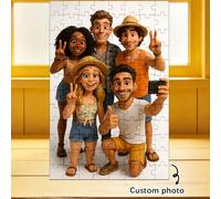 1 pezzo Borsa personalizzata con puzzle da foto e puzzle giganti, puzzle rettangolare e a forma di cuore vuoto, decorazione per la famiglia, puzzle personalizzato come ornamento, artigianato di stampa