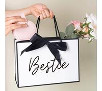 1 pezzo Borsa regalo per la migliore amica, borsa shopping unica per sorella, adatta per migliore amica, compleanno dell'amico, Natale, Ringraziamento e altre occasioni Tagli UnicaLettereCarta tessile