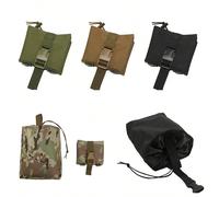 1 pezzo Borsa tattica pieghevole Molle per caricatori, borsa da caccia EDC ripiegabile, porta caricatori utility CP,Cachi,Nero,VerdeColore unicoPoliammide