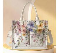 1 pezzo Borsa tote multi-scenario universale extra grande capacità ultra leggera portatile versatile pratica stampa floreale grande capacità a tracolla borsa mamma tasche multiple tracolla rimovibile 