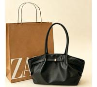1 pezzo Borsa vintage da donna, casual e di moda, grande capacità, versatile, borsa a tracolla, nuova borsa tote per pendolarismo e lavoro, chiusura con fibbia, texture goffrata, decorazione con cintu
