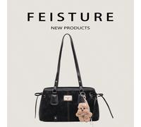 1 pezzo Borsa vintage sottobraccia di grande capacità FEISTURE, borsa a spalla in PU per donna, adatta per uso quotidiano, con regalo accessorio gratuito per chi segue il negozio Poliuretano