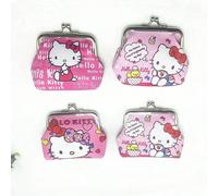 1 pezzo Borsellino mini carino di Hello Kitty Sanrio, borsellino portamonete e portachiavi, mini borsa porta oggetti con cerniera, piccolo portafoglio porta monete KT3,KT2,KT1FumettoPoliuretano