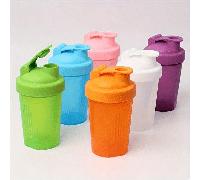 1 pezzo Bottiglia agitatore da 400 ml, classica, con gancio e anello, a prova di perdite, con scala, piccolo frullatore in acciaio inox, certificato PP5, lavabile in lavastoviglie, tazza per miscelazi