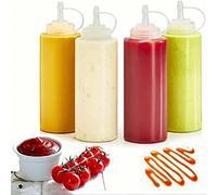 1 pezzo Bottiglia condimento da cucina da 250 ml Bottiglia spremitura tipo pressa per condimento insalata in plastica Bottiglia dispensatrice di salsa a spremitura Bottiglia dispensatrice di condiment