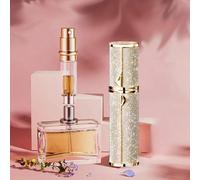 1 pezzo Bottiglia di profumo da viaggio ricaricabile da 5ml, in pelle di alta qualità lucida, bottiglia di profumo da viaggio ricaricabile, mini bottiglia di profumo, atomizzatore spray ricaricabile,