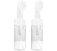 1 Pezzo Bottiglia Dispenser in Plastica Trasparente Vuota con Pompa per Schiuma Riempibile, Bottiglie per Sapone con Pompa e Spazzola per Lavaggio Gel per Pulizia da Viaggio 200ml, Dispenser per
