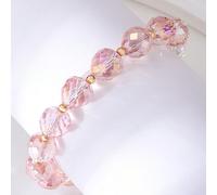 1 pezzo Braccialetto bohémien con perline di cristallo con splendore colorato & design in stile fatina del bosco, ideale come regalo di laurea o braccialetto per l'amica del cuore Tagli UnicaCristallo