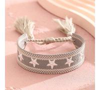 1 pezzo Braccialetto bohémien con stelle ricamate, nappine intrecciate, accessorio estivo dolce per ragazze, gioielleria boho Tagli UnicaPoliestere