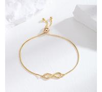 1 pezzo Braccialetto con catena regolabile a forma di 8, stile minimalista affascinante e d'avanguardia, con zirconi cubici scintillanti, per donne e ragazze Tagli UnicaZirconia Cubica