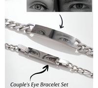 1 pezzo Braccialetto di coppia personalizzato, in acciaio inossidabile per uomo e donna oro,argento,neroAcciaio inossidabile