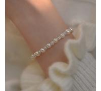 1 pezzo Braccialetto di perle naturali, nuovo braccialetto di perle naturali celesti per autunno/inverno, stile minimalista unico per le donne ABS