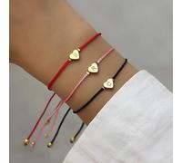 1 pezzo Braccialetto intrecciato artigianale in acciaio inossidabile con iniziale a forma di cuore, moda donna per San Valentino L,M,S,H,A,T,O,X,B,C,D,E,F,G,I,J,K,N,P,Q,R,U,V,W,Y,ZAcciaio inossidabile