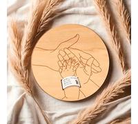 1 pezzo Braccialetto per neonato in legno, targa commemorativa della nascita del bambino, fetta di legno commemorativa del traguardo del bambino, decorazioni e regali per il festa di nascità, regali p