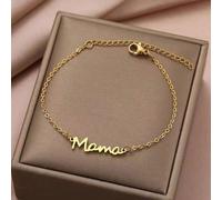 1 pezzo Braccialetto personalizzato con nome in caratteri inglesi - realizzato in acciaio inossidabile, adatto per la Festa della Mamma, San Valentino, compleanni e altre occasioni - un regalo elegant