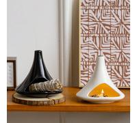 1 pezzo Bruciatore di incenso in ceramica, supporto per palo santo, vassoio per la combustione di salvia peruviana, fornello in ceramica per meditazione, yoga e aromaterapia per la decorazione della c