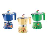 1 Pezzo Caffettiera Moka Frida Kahlo 3 Tazze Pedrini 3 Colori