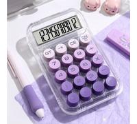 1 pezzo Calcolatrice meccanica con stampa a gradiente di dopamina, schermo grande da 12 cifre, adatta per finanza, contabilità, studenti, uso in ufficio, design alla moda e femminile, alta qualità ed 