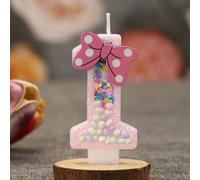 1 pezzo Candela a forma di numero per compleanno con fiocco, candela per torta, decorazione per torta, adatta per articoli per celebrazioni di anniversario Arco 2,Arco 3,Arco 4,Arco 5,Arco 6,Arco 7,Ar