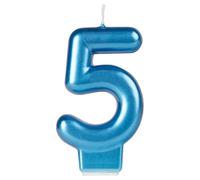 1 pezzo candela blu metallizzato compleanno 5 8,5 cm decorazione torta candela compleanno bambini festa bambini eventi celebrazioni
