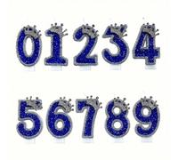 1 pezzo Candela digitale blu per sogno, per torta di compleanno e celebrazioni, Natale Numero 1,Numero 2,Numero 0,Numero 3,Numero 4,Numero 5,Numero 6,Numero 7,Numero 8,Numero 9Cera