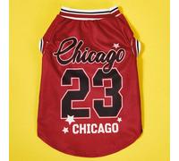 1 pezzo Canotta reversibile a righe con il numero 23 di Chicago per animali domestici gatti e cani, comoda e alla moda 4XL,5XL,L,M,S,XL,XS,XXL,XXS,XXXLLettereTessuto