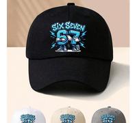 1 pezzo Cappellino da baseball per bambini, Cappellino da baseball Italian Brainrot 67, Cappello da ragazzo cool per il 67° compleanno, Cappello da bambino 67, Cappello casual versatile 8-11Y,12-16Y,3