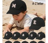1 pezzo Cappellino da baseball regolabile per neonati e bambini piccoli, 26 lettere, colore solido, adatto per protezione solare all'aperto, sport, viaggi, regalo di compleanno 6-12M,1-2Y,2-3YLettereP