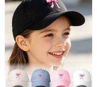 1 pezzo Cappellino da baseball Y2K per bambini con stampa I'M JUST A GIRL e fiocco, cappello casual regolabile per protezione solare all'aperto, adatto per ragazzi e ragazze, per viaggi in primavera e