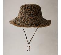 1 pezzo Cappello a secchiello da donna con stampa leopardata, ampia tesa, stile vintage, adatto per uso esterno, uso quotidiano, alla moda Piante,Motivo strutturatoPoliestere