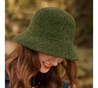 1 pezzo Cappello a secchiello lavorato a maglia, circonferenza della testa piccola, cappello a secchiello lusinghiero per le donne, abbigliamento autunnale/invernale Tagli UnicaColore unicoTessuto