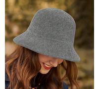 1 pezzo Cappello a secchiello lavorato a maglia, circonferenza della testa piccola, cappello a secchiello lusinghiero per le donne, abbigliamento autunnale/invernale Tagli UnicaColore unicoTessuto