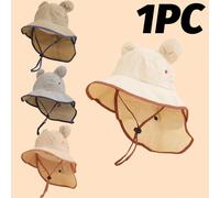 1 pezzo Cappello a secchiello multicolore con doppia fascia per le orecchie e cordino, può essere regolato in posizione e coprire la nuca, carino, leggero e adatto per la protezione dal sole, ideale p