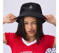 1 pezzo Cappello a secchiello traspirante con ricamo e stampa della scritta "NO BAD VIBES", indumento versatile per la protezione dal sole all'aperto, per uso casual, adatto per festival musicali, fes