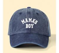 1 pezzo Cappello da baseball con stampa "MAMA'S BOY", lavato, per bambini, adatto per esterno, regolabile, protezione solare, casual, adatto per ragazzi e ragazze, primavera autunno, viaggi, spiaggia,