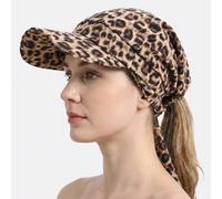 1 pezzo Cappello da donna con coda di cavallo, visiera e laccio, cappello da sole a lingua d'anatra per uso esterno, protezione solare per viaggi, spiaggia e uso quotidiano Motivo strutturatoPoliester