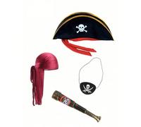 1 pezzo Cappello da pirata mini retrò, berretto da pirata a mezza luna, adatto per decorazioni da festa, cappello a cilindro, costume da film, cappello da clown, outfit da ballo irlandese e altro anco