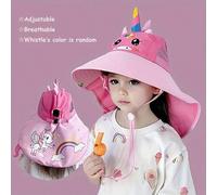 1 pezzo Cappello da sole per bambini, in stile cartoni animati, traspirante e morbido, con ampia tesa, regolabile, adatto per ragazzi e ragazze 2-10 anniFumettoPoliestere