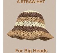 1 pezzo Cappello di paglia a righe marrone unisex - essenziale per primavera/estate, adatto per spiaggia, viaggi e vacanze. Design di stile casual e alla moda per le vacanze con raffinate righe marron