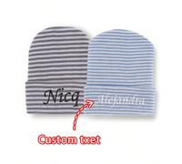 1 pezzo Cappello neonato con nome personalizzato, per uso quotidiano di bambini maschi e femmine, con visiera a strati, adatto a tutte le creature, berretto ricamato con il nome del bambino personaliz