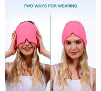 1 pezzo Cappello riutilizzabile, inodore, allevia stress e tensione, completamente avvolto, può essere raffreddato o riscaldato per compresse calde e fredde nero,rosa,azzurro,grigio,Viola,lago Blu,2 p