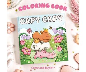 1 pezzo CAPY CAPY | Puzzle e Sollievo dallo Stress | Libro da Colorare per Adulti | Include Varie Scene Rilassanti, Come Piccoli Animali che Dormono in Posti Diversi | Motivi Semplici, Linee Chiare, A