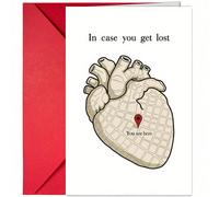 1 pezzo Carta e busta con mappa anatomica del cuore - Lettera d'amore a tema medico, con indicatore "Sei qui", design anatomia del cuore, adatto per medici, anime gemelle, coppie a distanza - Regalo d