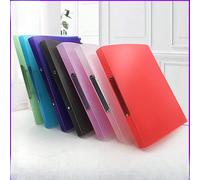 1 pezzo Cartella ad anelli A4 in colore caramella, trasparente, materiale PP, organizer per ufficio, articoli per il ritorno a scuola, forniture scolastiche A4Polipropilene