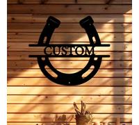 1 pezzo Cartello personalizzato con nome del cavallo in stile rustico - Personalizzato con il nome del tuo destriero, targa in legno artigianale per la stalla, un perfetto arredo da parete in stile fa