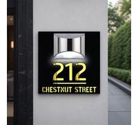 1 pezzo Cartello personalizzato su misura - Design 3D in rilievo e cavo, luce solare, impermeabile e resistente ai raggi UV con chiodi in acciaio rinforzati - Ideale per cartelli di casa e stanza, tar