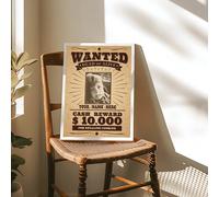 1 pezzo cartellone vintage ricercato personalizzabile, stampa artistica su tela con taglia di ricerca personalizzata, orientamento ritratto senza cornice, decorazione da parete per camera da letto/sal