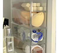 1 pezzo Cassetto di stoccaggio in acrilico antipolvere a 4 strati per rossetti, lucidalabbra, ombretti e altri strumenti per il trucco, organizer per il trucco, scatola per gioielli, custodia, porta p
