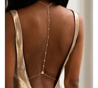 1 pezzo Catena da schiena semplice per abito da sposa senza schienale con nappa e perle finte, adatta per estate, spiaggia, matrimonio Tagli UnicaGeometricoLega di zinco