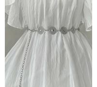 1 pezzo Catena da vita a forma di cerchio traforata in stile steampunk per donna, cintura in lega dal design artistico, elegante e bohémien, adatta per vestiti, Ognissanti, Natale, estate, scuola, aut